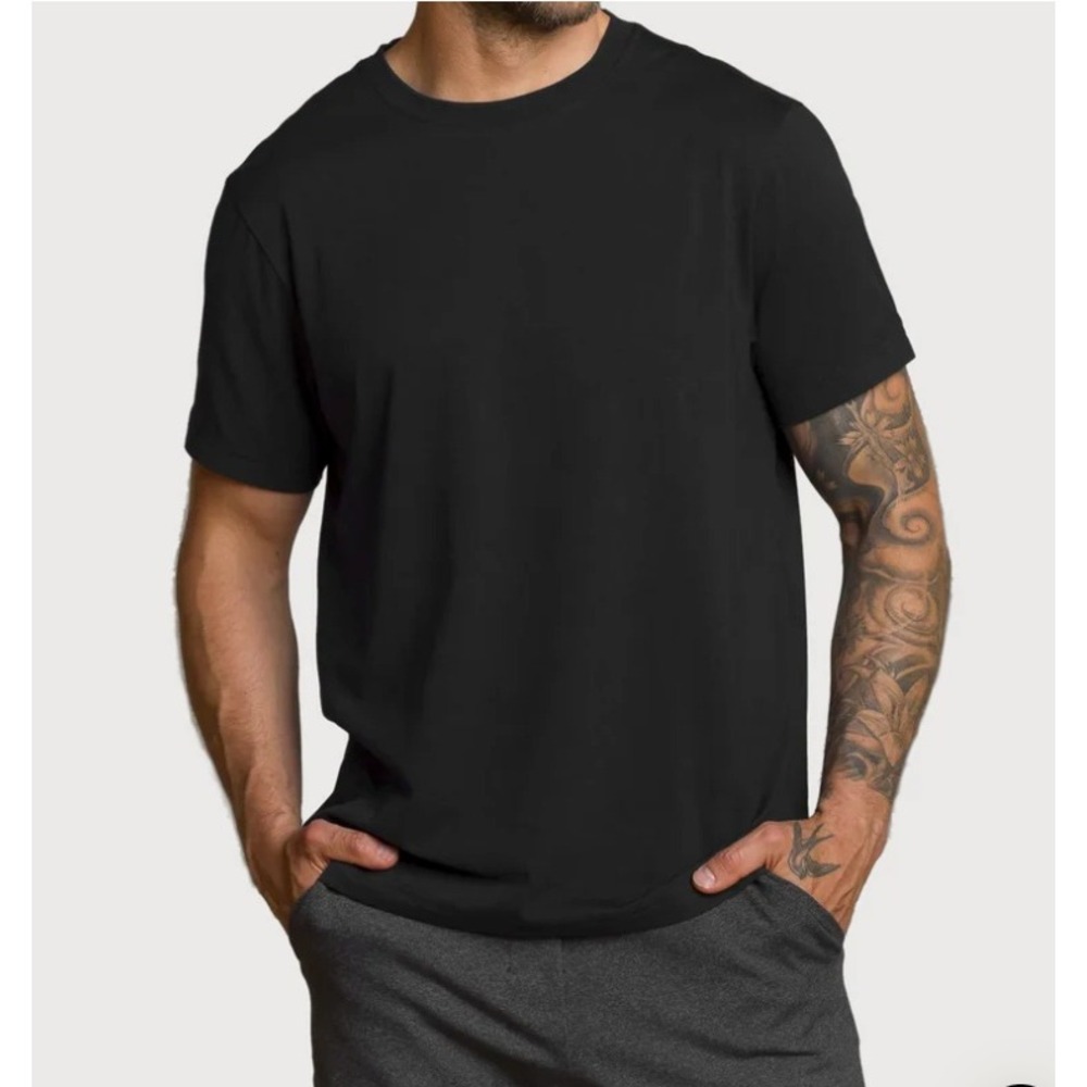 HAVN Lambs WaveStopper Mens S 360 EMF Blocking Silver UPF 50 Black Crew Neck Tee